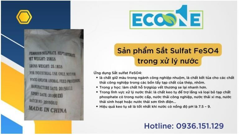 Sản phẩm Sắt Sulfat FeSO4 trong xử lý nước